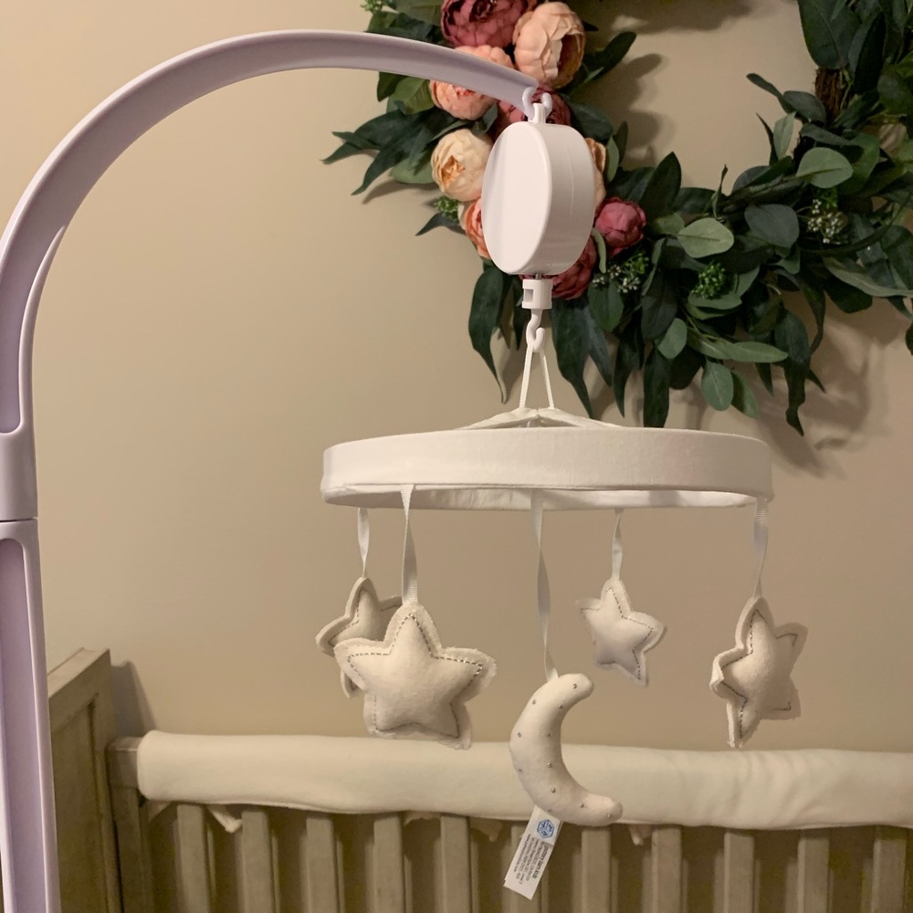 Pottery Barn nursery mobile moon & stars